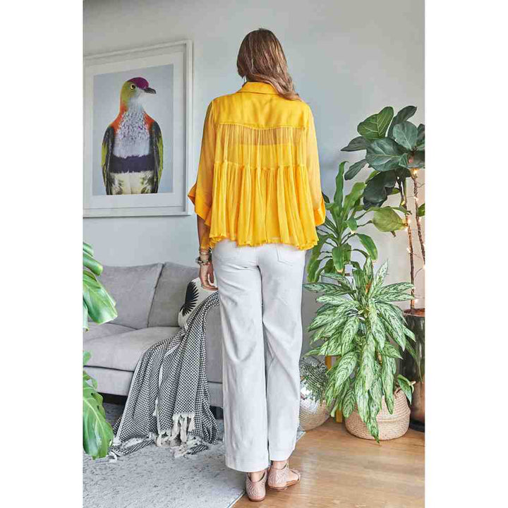 Style Junkiie Dandelion Yellow Layered Shirt (Set of 2)