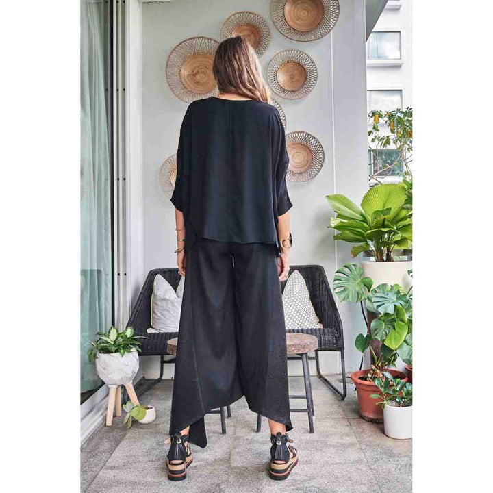 Style Junkiie Black Two-Tone Pants