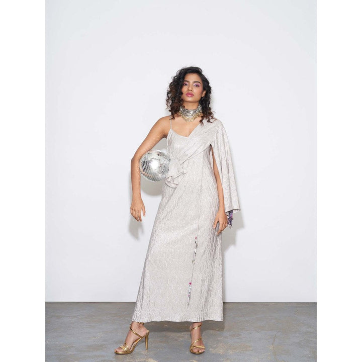 Style Junkiie Silver Slip Dress