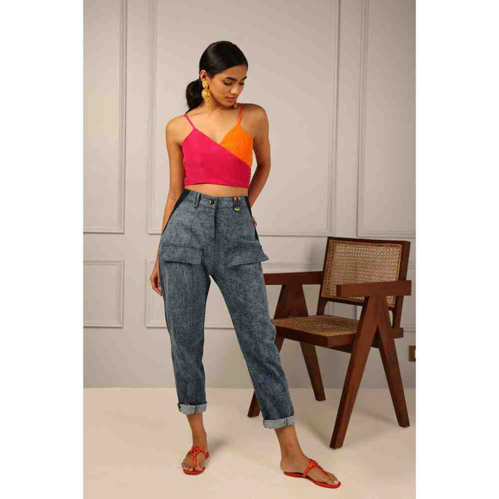 Style Junkiie Two Tone Crop Top