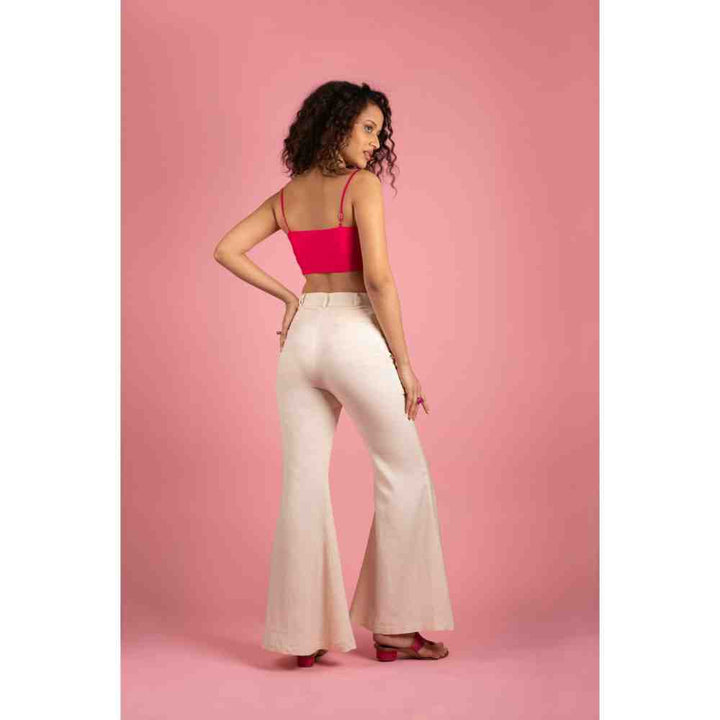 Style Junkiie White Bell Bottom Pants (Set of 2)