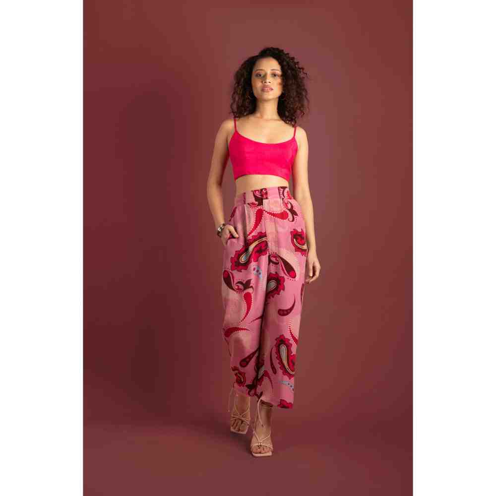 Style Junkiie Sorbet Paisley Cropped Trouser