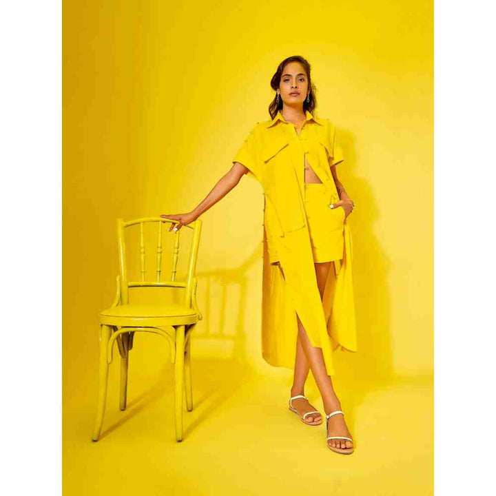 Style Junkiie Neon Yellow Long Shirt