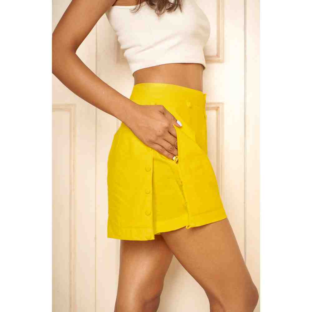 Style Junkiie Neon Yellow Shorts