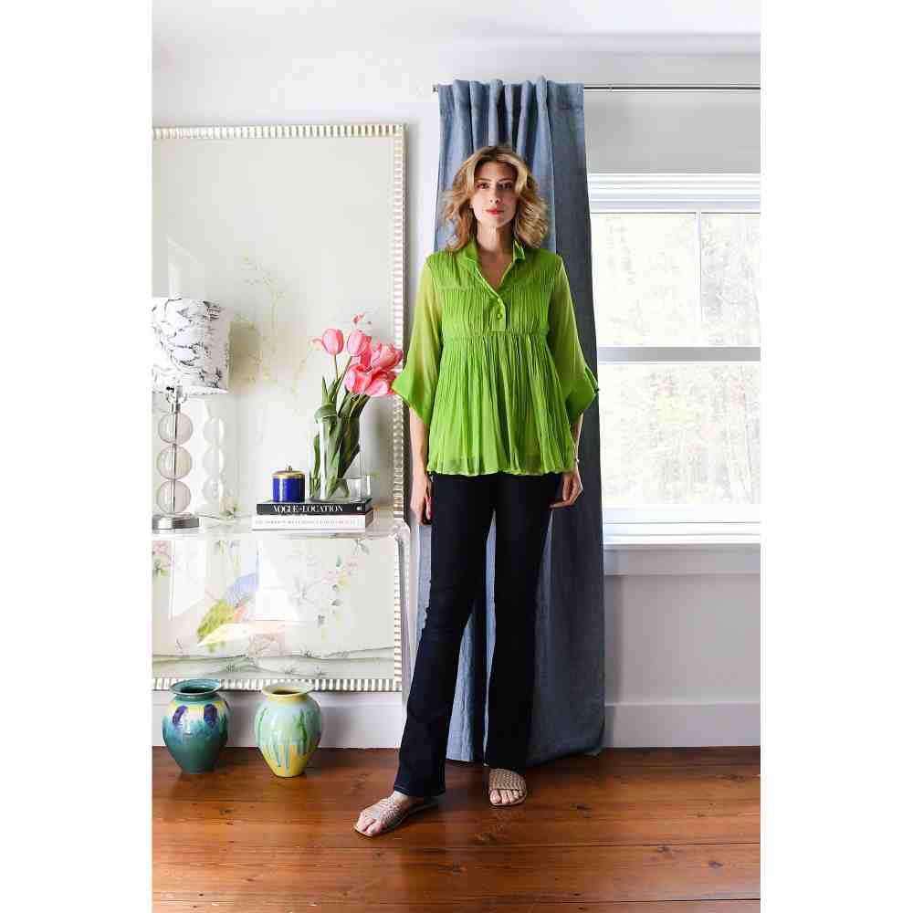 Style Junkiie Lime Green Layered Shirt (Set of 2)