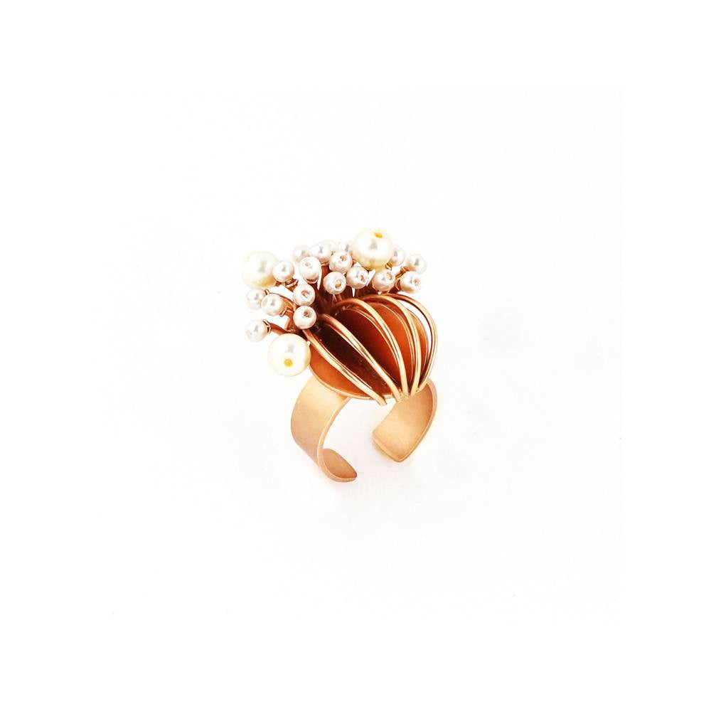 Suhani Pittie Gold Plated Anemone And Pearl Reef Ring