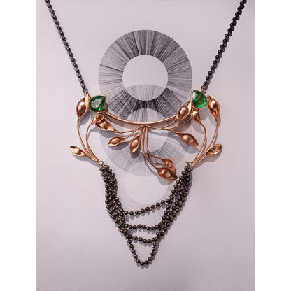 Suhani Pittie Ivys Lament Black Beaded Gold Necklace