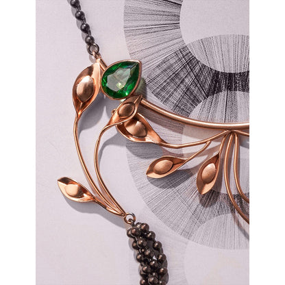 Suhani Pittie Ivys Lament Black Beaded Gold Necklace