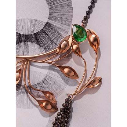 Suhani Pittie Ivys Lament Black Beaded Gold Necklace