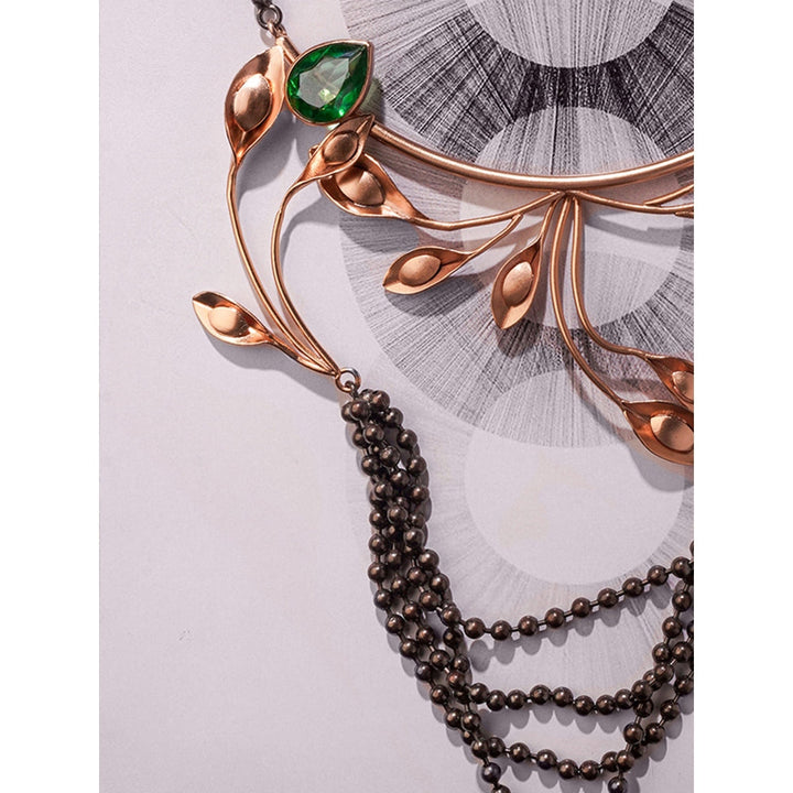Suhani Pittie Ivys Lament Black Beaded Gold Necklace