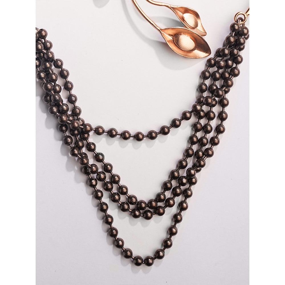 Suhani Pittie Ivys Lament Black Beaded Gold Necklace