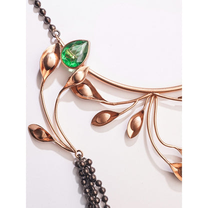 Suhani Pittie Ivys Lament Black Beaded Gold Necklace