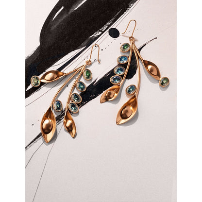 Suhani Pittie Water Cress Blue Crystal Earrings