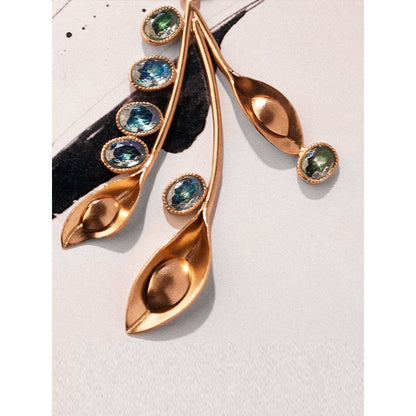 Suhani Pittie Water Cress Blue Crystal Earrings