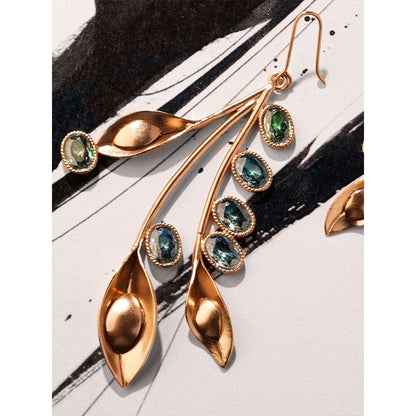 Suhani Pittie Water Cress Blue Crystal Earrings