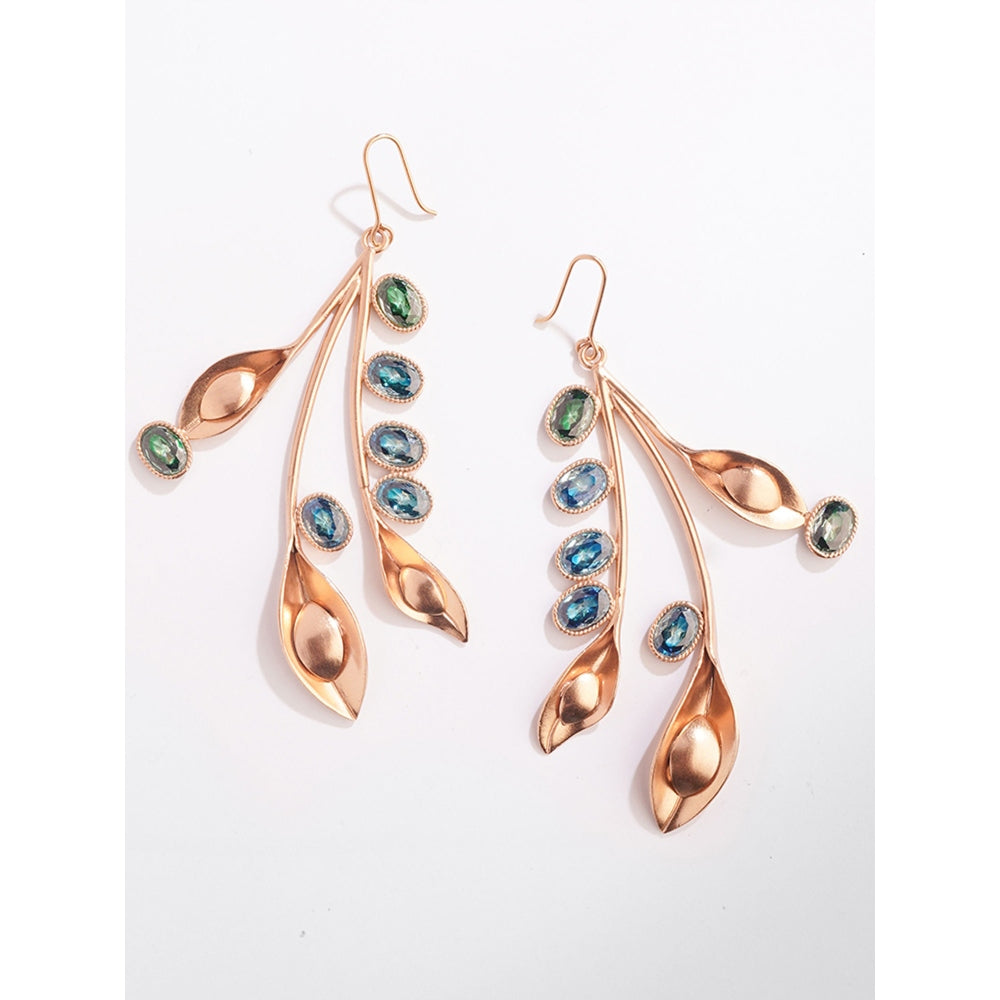 Suhani Pittie Water Cress Blue Crystal Earrings