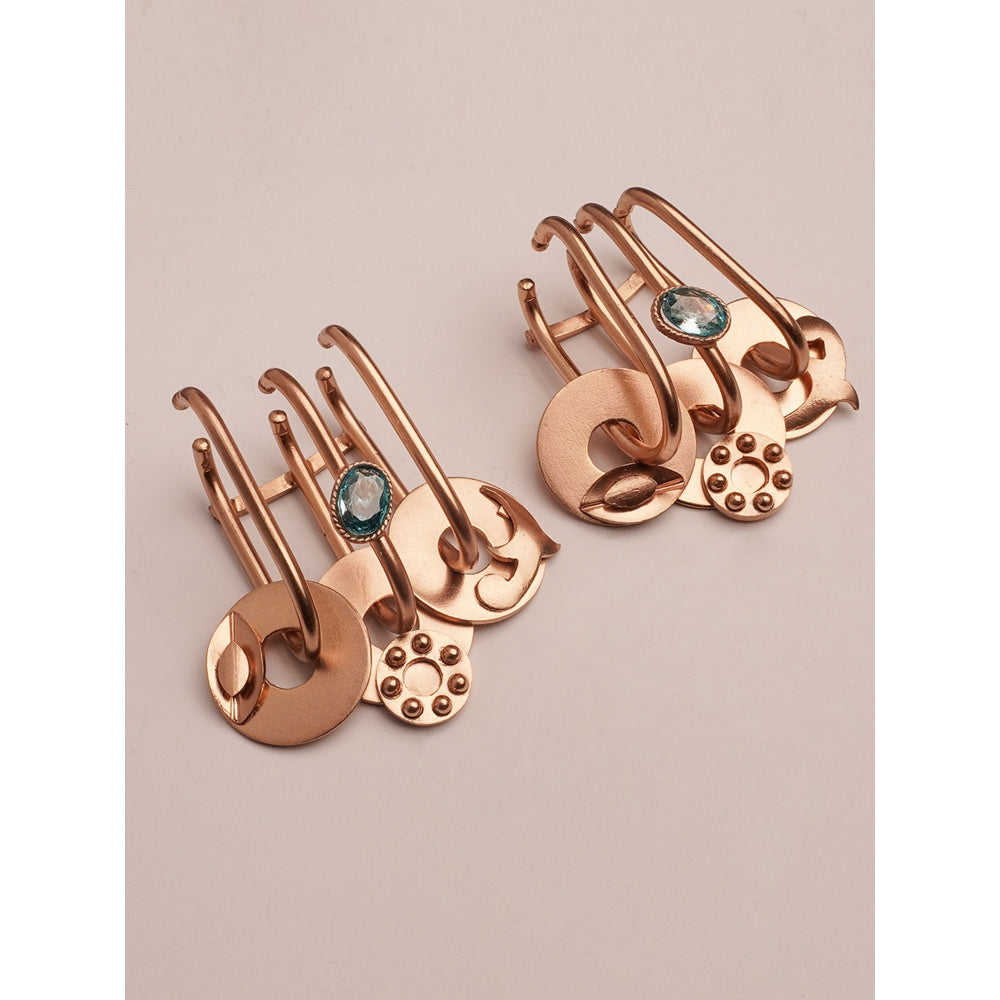 Suhani Pittie Punk City Crystal Gold Ear Cuffs