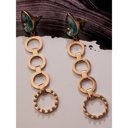 Suhani Pittie Crystal Pools Gold Plated Earrings