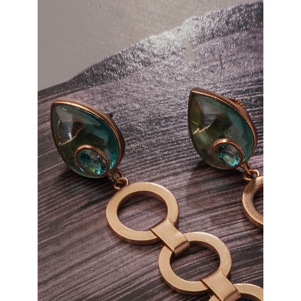 Suhani Pittie Crystal Pools Gold Plated Earrings