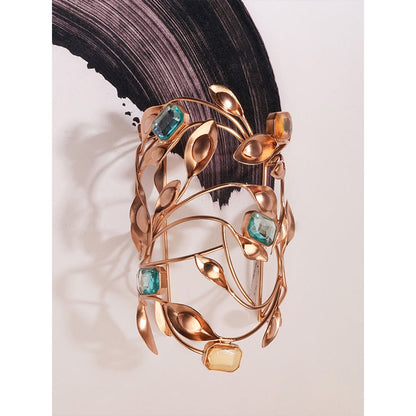 Suhani Pittie Fallen Angel Gold Plated Blue Crystal Hand Cuff