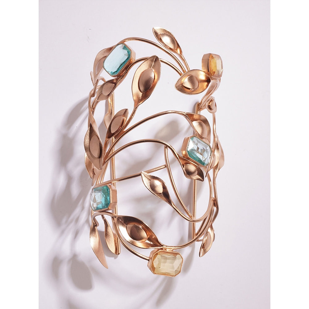 Suhani Pittie Fallen Angel Gold Plated Blue Crystal Hand Cuff