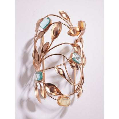 Suhani Pittie Fallen Angel Gold Plated Blue Crystal Hand Cuff