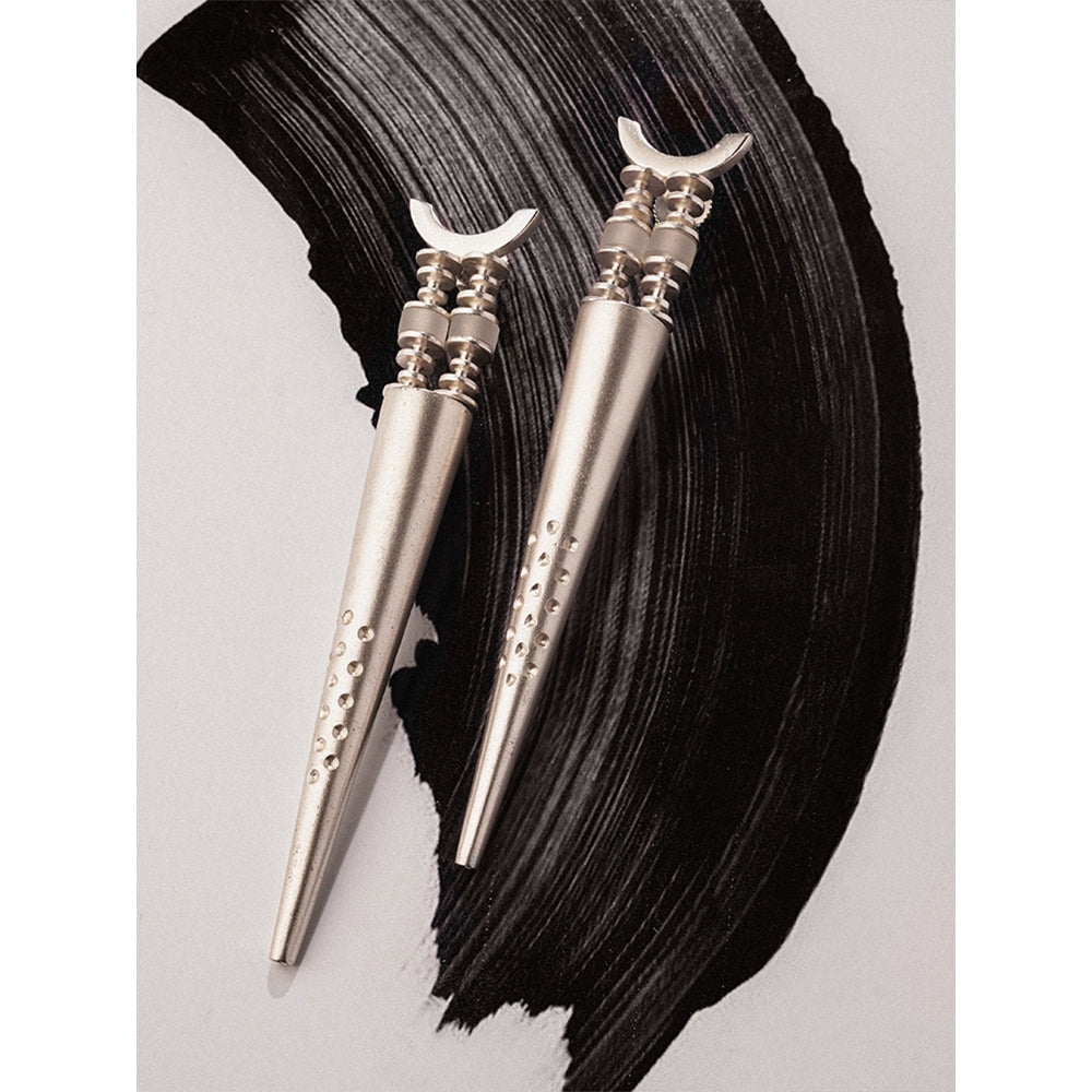 Suhani Pittie Candlelight Duet Silver Plated Spike Earrings