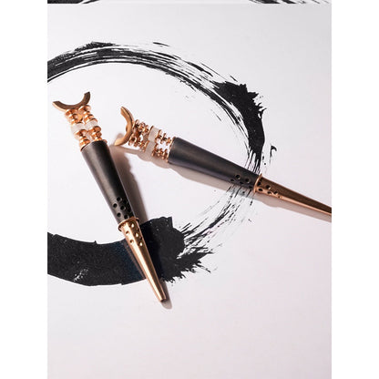 Suhani Pittie Edge of Night Gold Plated Spike Earrings