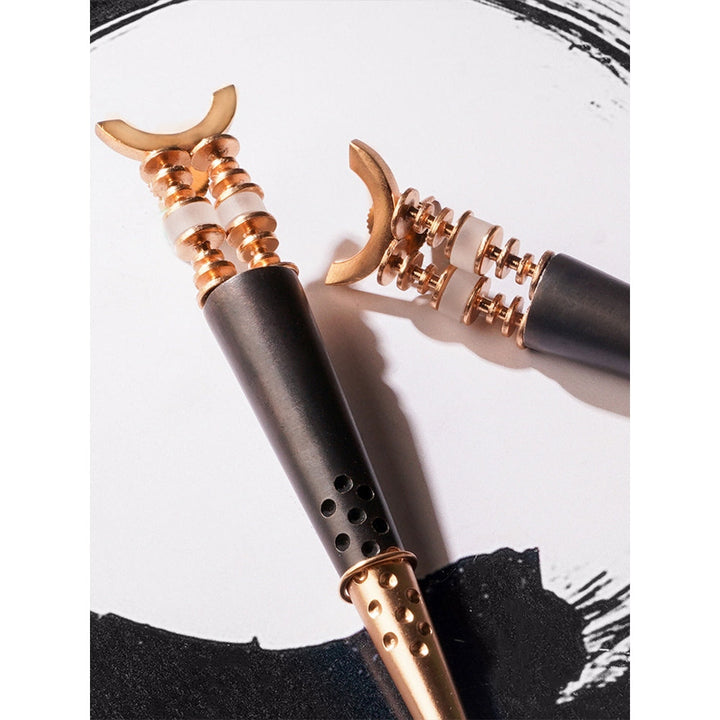 Suhani Pittie Edge of Night Gold Plated Spike Earrings