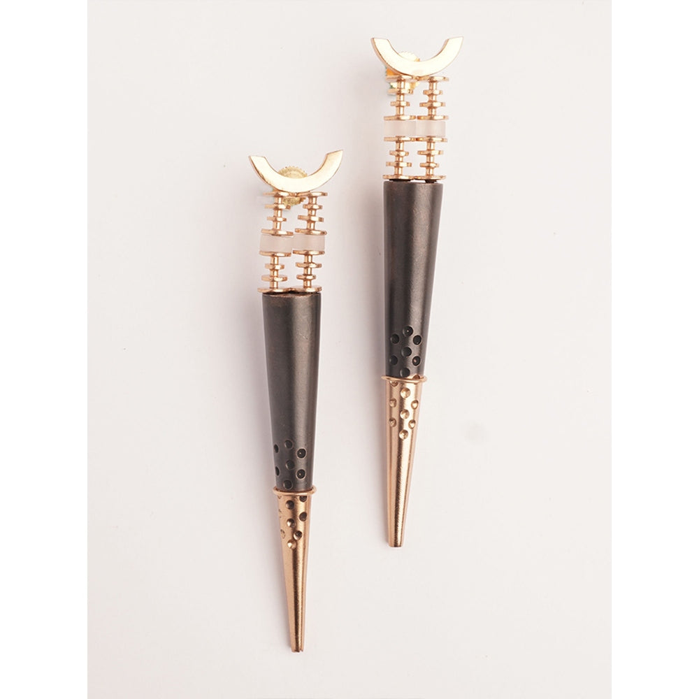 Suhani Pittie Edge of Night Gold Plated Spike Earrings