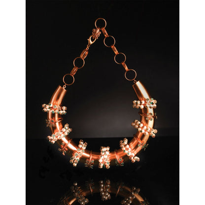 Suhani Pittie Emerald Serpentine Gold Plated Choker Necklace