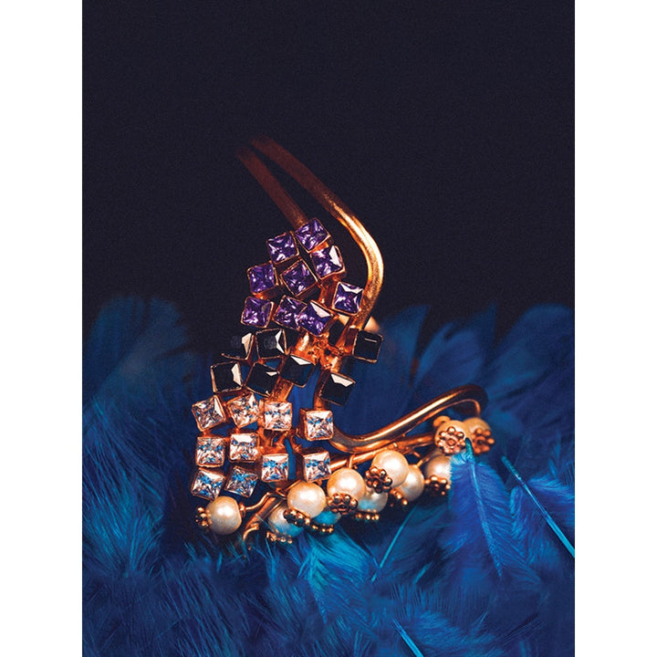 Suhani Pittie Iridescent Nebula Gold Plated Cuff Bracelet
