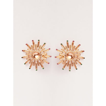 Suhani Pittie Sun Burst Gold Plated Stud Earrings
