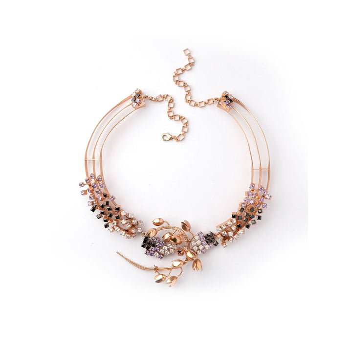 Suhani Pittie Cravat Of Stars Gemstone Gold Plated Necklace