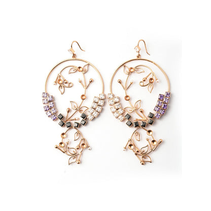 Suhani Pittie Mystic Gold Plated Foliage Vine Hoop Earrings