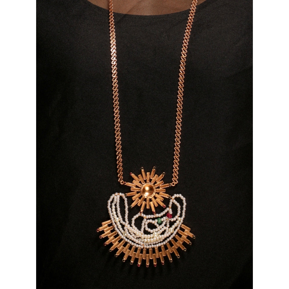 Suhani Pittie Solar Beam Long Pearl Necklace