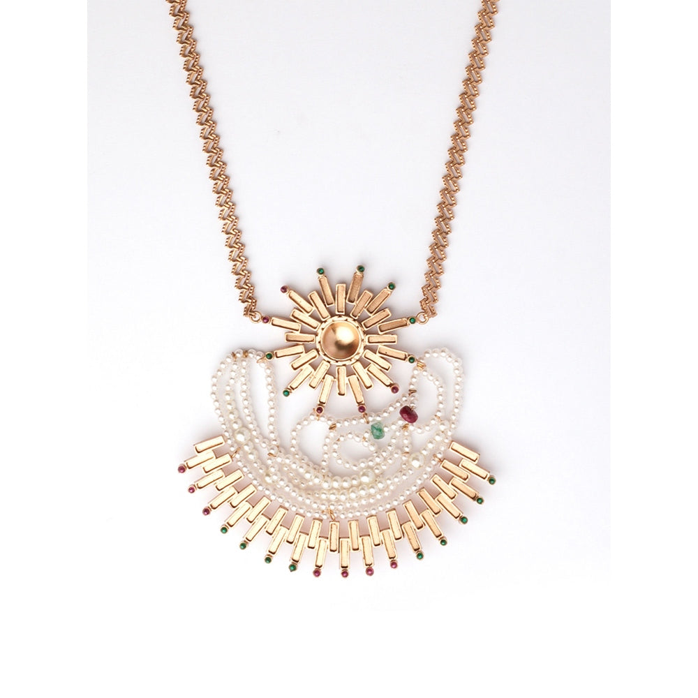 Suhani Pittie Solar Beam Long Pearl Necklace