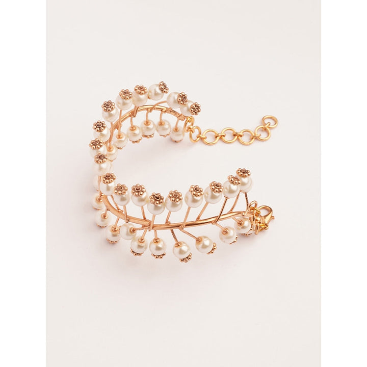 Suhani Pittie Pearl Waves Gold Plated Bracelet