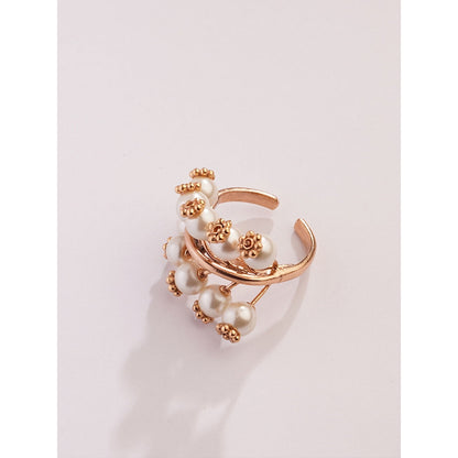 Suhani Pittie Pearl Ivy Gold Plated Tree Ring