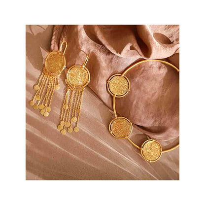 Tanvi Garg Gleb Muhur Coin Chain Dangler Earrings