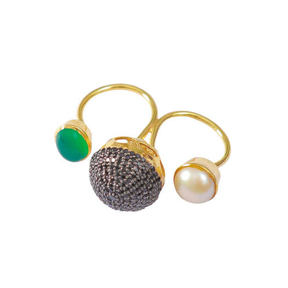 Tanvi Garg Double Finger Ring