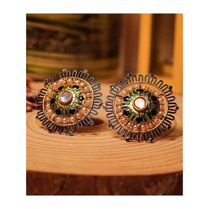 Tanvi Garg Fleur Imperial Double Stone Studs
