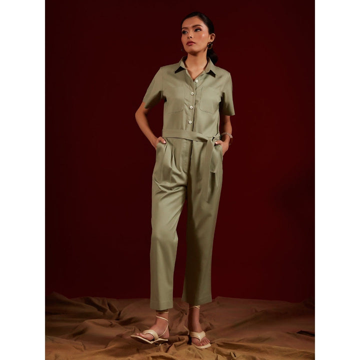 tara and i Mint Green Double Pocket Jumpsuit (Set of 2)