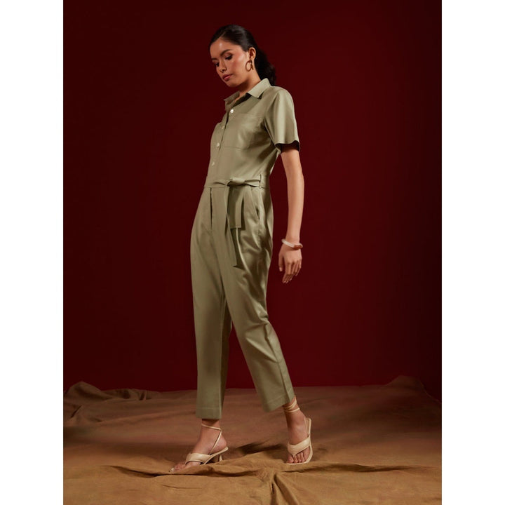 tara and i Mint Green Double Pocket Jumpsuit (Set of 2)