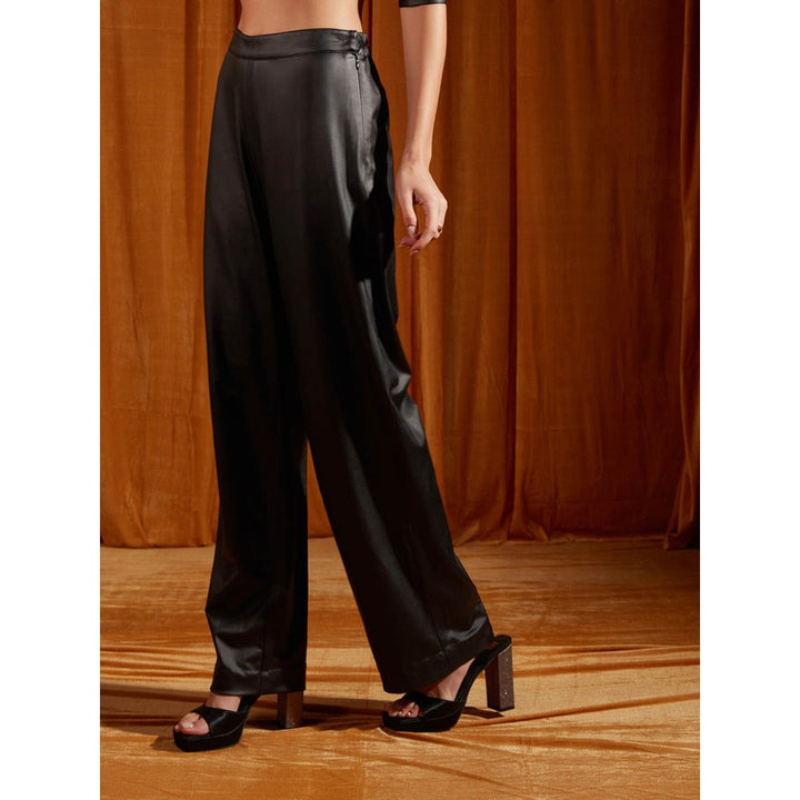 tara and i Black Straight-Fit Trousers