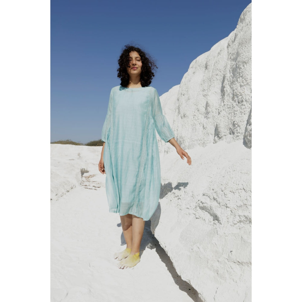 Tatwa Designs Teal Blue Maxi Dress (Set of 2)