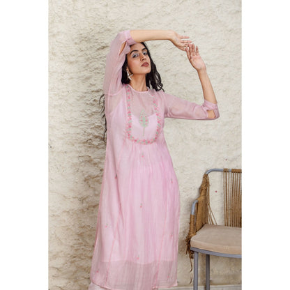 Tatwa Designs Pink Cyprus Kurta (Set of 3)