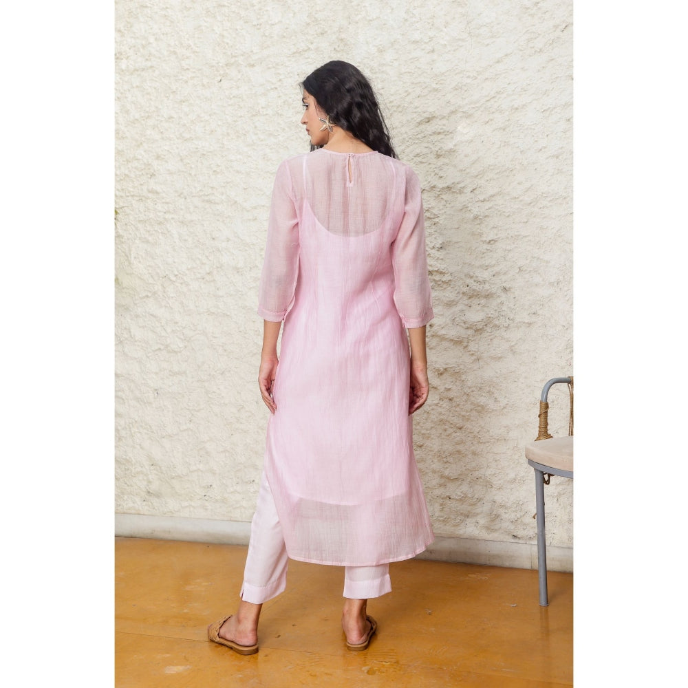 Tatwa Designs Pink Cyprus Kurta (Set of 3)