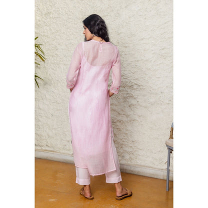 Tatwa Designs Pink Marine Life Kurta (Set of 3)