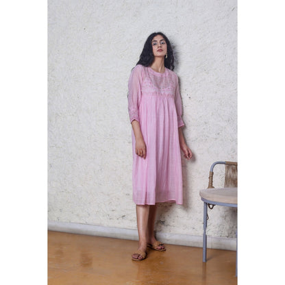 Tatwa Designs Pink Maxi Dress (Set of 2)